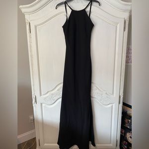 Calvin Klein black low-back formal dress